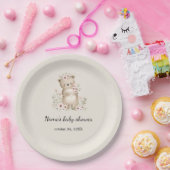 Boho Bear Bee Woodland Baby Dusche Teller (Party)