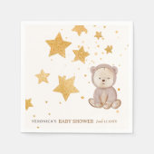 Boho Bear Celestial Baby Shower Serviette (Vorderseite)