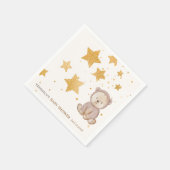 Boho Bear Celestial Baby Shower Serviette (Ecke)