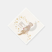 Boho Bear Moon Babydusche Danke Serviette (Ecke)