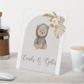 Boho Bear Pampas Grass Kinderduschkarten und Gesch Sockelschild (In SItu)