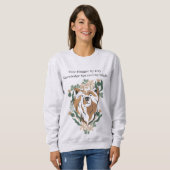 Boho Bear Quote Design - Tree Hugger Teacher Sweatshirt (Vorne ganz)