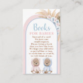 Boho Bear Twins Boy and Girl Books for Babys Card Begleitkarte (Vorderseite)
