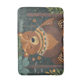 Boho Bear Wildlife Forest Niedlicher Tiere Nature Badematte (Vorderseite Vertikal)