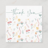 Boho bearbeitbare Blumenmuster Reihenfolge danke Quadratische Visitenkarte (Vorderseite)