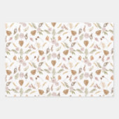 Boho Bearly Wait Bear Family Baby Duschvorrichtung Geschenkpapier Set (Vorderseite)