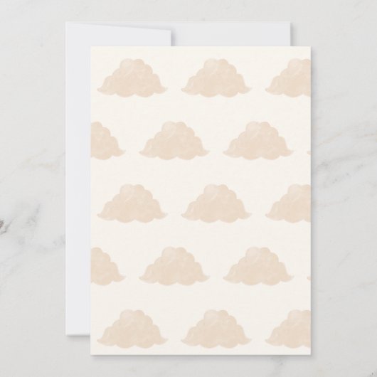 Boho Bearly Wait Cub Brown Moon Star Baby Dusche Einladung (Rückseite)