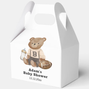 Boho Bearly Wait Football Sport Junge Baby Shower Geschenkschachtel