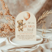 Boho Bearly Wait Gender Neutral Bear Baby Shower Einladung