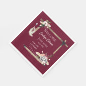 Boho Beautiful Baby Birth Stats Serviette (Ecke)