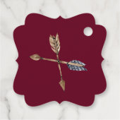 Boho Beautiful Baby Dusche Vielen Dank Geschenkanhänger (Rückseite)