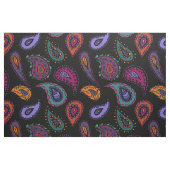 Boho Beautiful Paisley Pattern auf schwarz Stoff (Fat Quarter (45,7 x 55,9 cm))