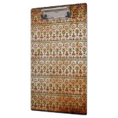 Boho Beauty, Brown Pattern Grunge Clipboard Klemmbrett (Links)
