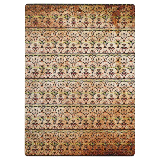 Boho Beauty, Brown Pattern Grunge Clipboard Klemmbrett (Rückseite)