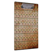 Boho Beauty, Brown Pattern Grunge Clipboard Klemmbrett (Rechts)