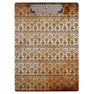 Boho Beauty, Brown Pattern Grunge Clipboard Klemmbrett