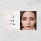 Boho Beauty Custom Foto Visitenkarte (Vorderseite)