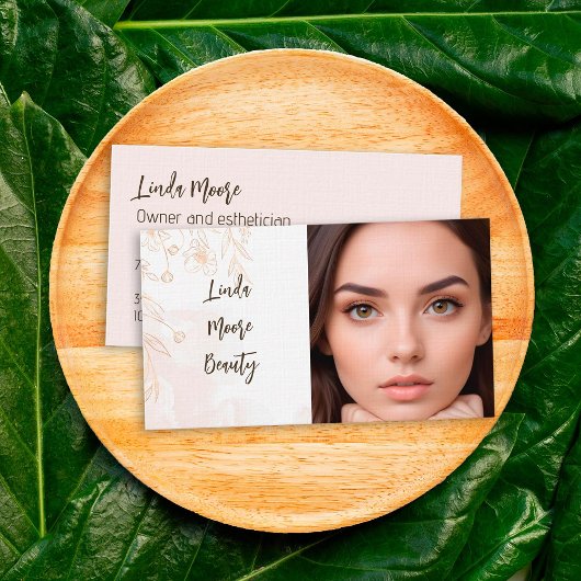 Boho Beauty Custom Foto Visitenkarte