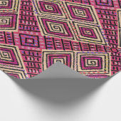 Boho Beauty Earthy Pink Mud Tuch Style Geschenkpapier (Ecke)