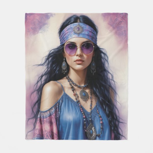 Boho Beauty Fleecedecke (Vorderseite)