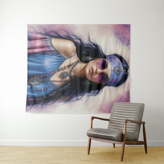 Boho Beauty Wandteppich (Beispiel (Horizontal))