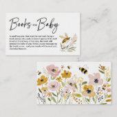 Boho Bee Baby Shower Books for Baby Begleitkarte (Vorne/Hinten)