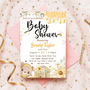 Boho Bee Baby Shower Einladung