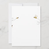 Boho Bee Baby Shower Einladung (Rückseite)