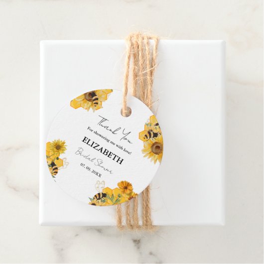 Boho bee Brautparty Vielen Dank Geschenkanhänger (Beispiel)