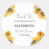 Boho bee Brautparty Vielen Dank Runder Aufkleber (Vorderseite)