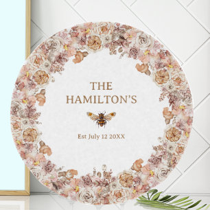 Boho Bee Watercolor Floral Custom etabliert Schneidebrett