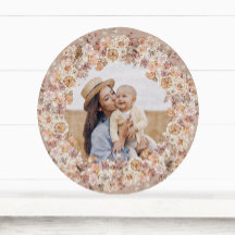 Boho Bee Watercolor Floral Custom Foto Mama