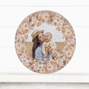 Boho Bee Watercolor Floral Custom Foto Mama Schneidebrett