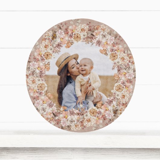 Boho Bee Watercolor Floral Custom Foto Mama Schneidebrett