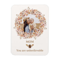 Boho Bee Watercolor Wildblume Custom Foto Mama