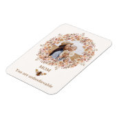 Boho Bee Watercolor Wildblume Custom Foto Mama Magnet (Linke Seite)