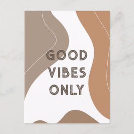 Boho Beige Bio Formen Art Postkarte