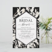 Boho Beige Black Botanical Brautparty (Stehend Vorderseite)