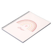 Boho Beige Blush Rainbow Notizblock (Linke Seite)