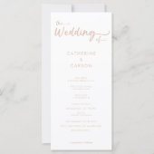 Boho Beige Blush Trendy Wedding Program (Vorderseite)