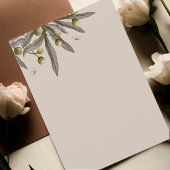 Boho Beige Botanical Wedding Menu Menükarte