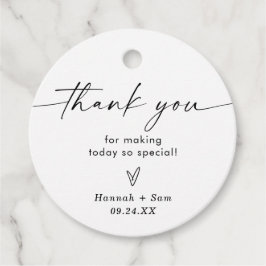 Boho Beige Brautparty Danke Ihnen für Tags Geschenkanhänger