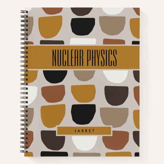 BOHO Beige Brown Earth Tones Betrifft Notizblock (Vorderseite)