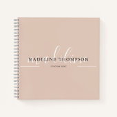 Boho Beige Calligrafie-Skript Notizblock (Vorderseite)