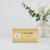 Boho Beige Calligraphy Script QR-Code Visitenkarte (Stehend Vorderseite)