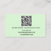 Boho Beige Calligraphy Script QR-Code Visitenkarte (Rückseite)