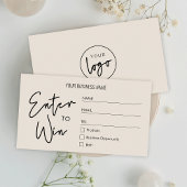 Boho Beige Company Logo-Raffe Einstieg in das Gewi Platzkarte