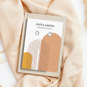 Boho Beige Earthy Modern Study Earring Display Visitenkarte