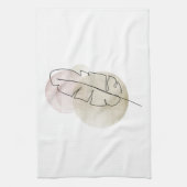Boho beige feather geschirrtuch (Vertikal)