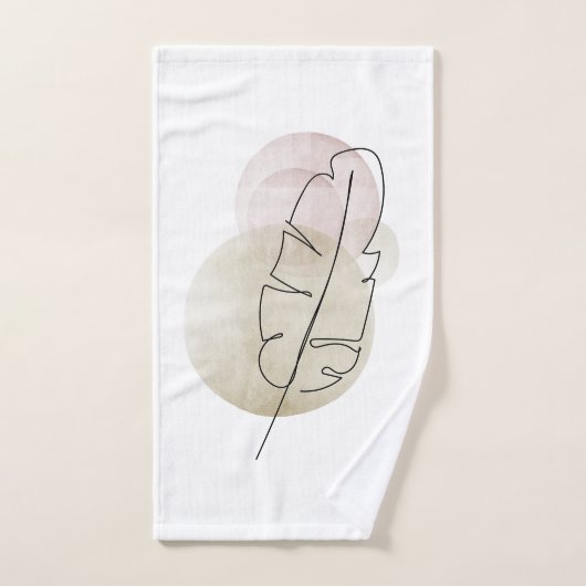 Boho beige feather handtuch (Handtuch)